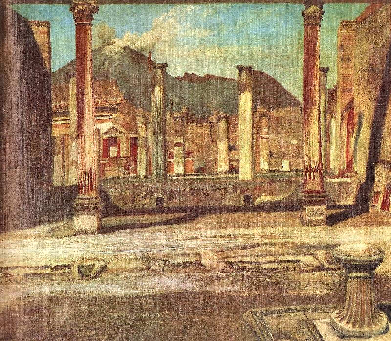 Pompeji Have House of the Chirurgus med Vesuv av Tivadar Kosztka Csontvary