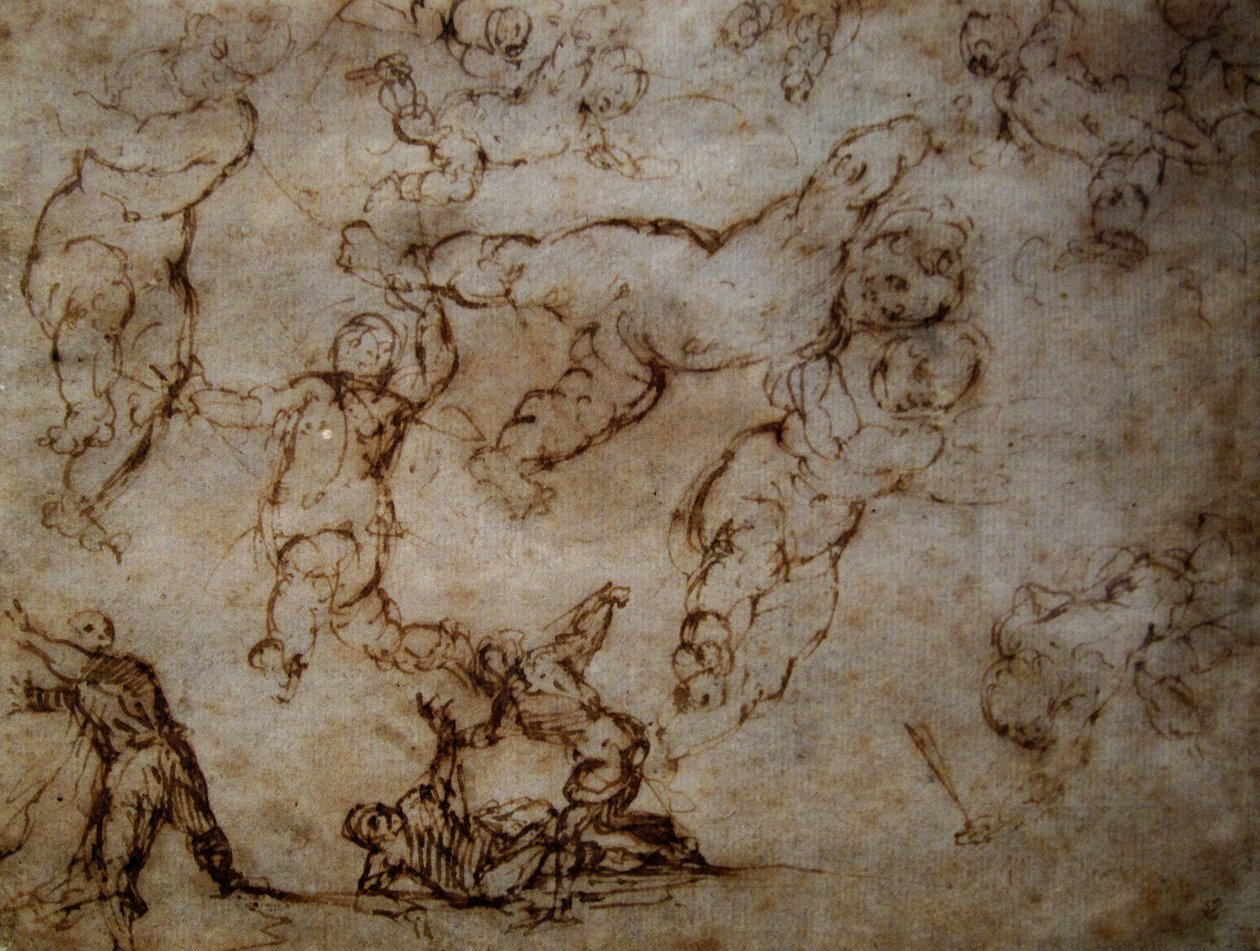 Studier for St. Peter martyren av Tiziano Vecelli