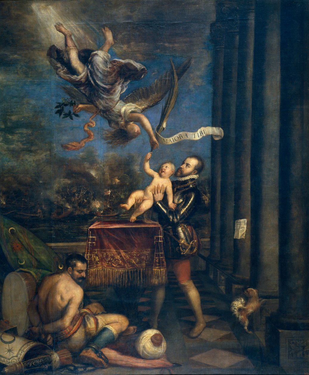 Felipe IV tilbyr Ferdinand to Glory av Tiziano Vecelli