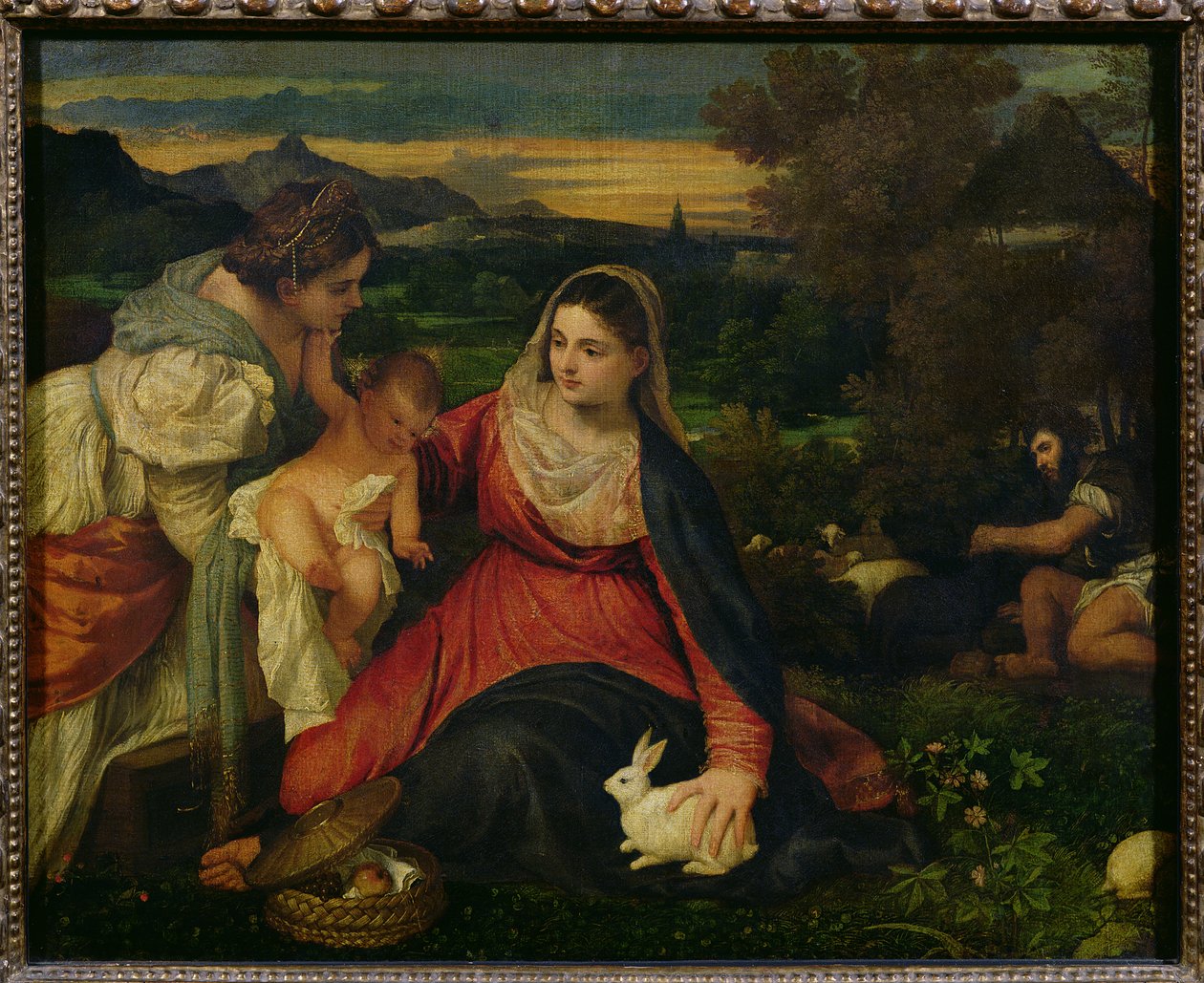 Madonna og barn med St. Catherine (Kinens jomfru) ca. 1530 av Tiziano Vecelli