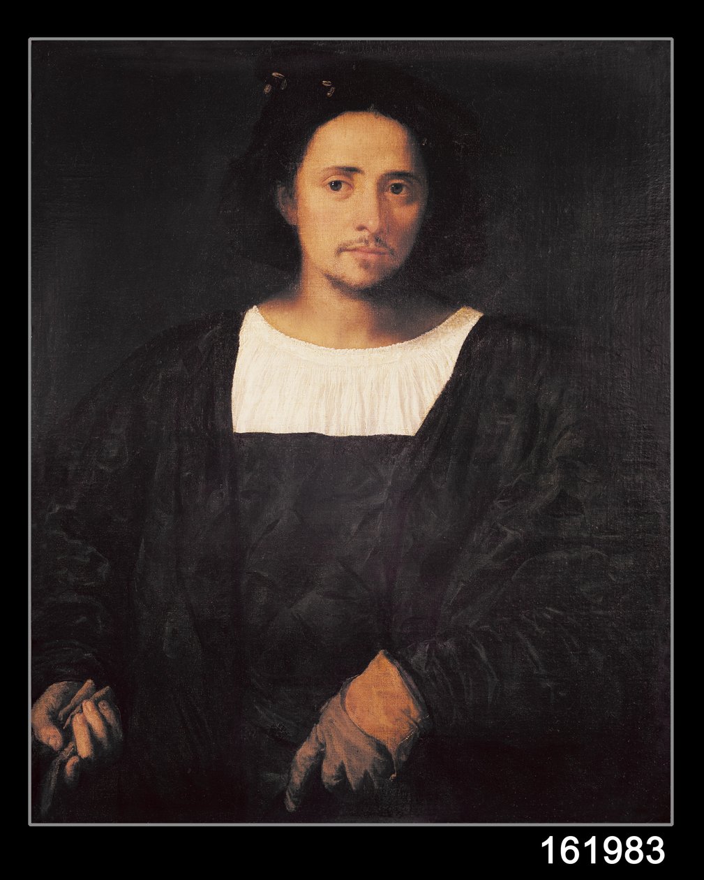Mann med hanske, 1517-20 av Tiziano Vecelli