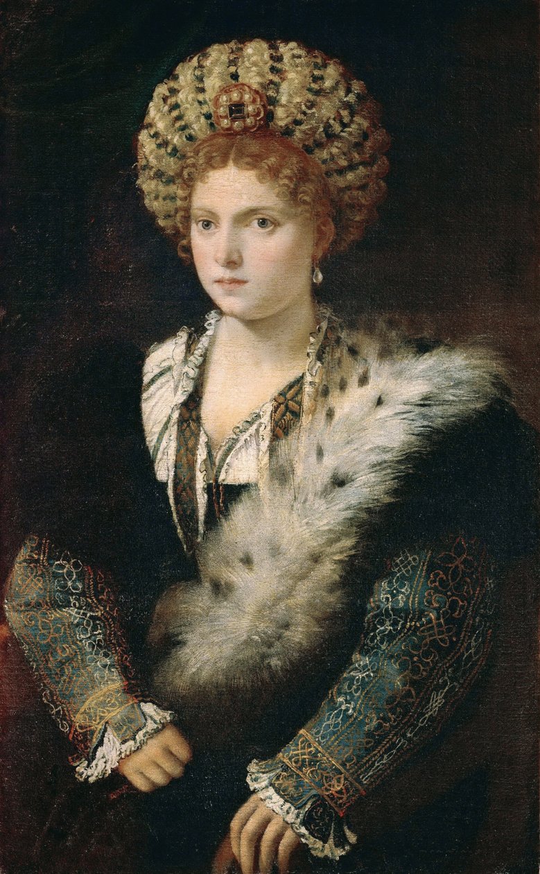 Portrett av Isabella dEste av Tiziano Vecelli
