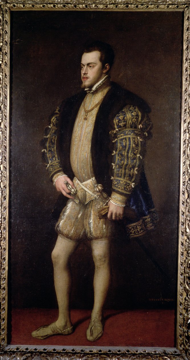 Portrett av Filip II (1527-98) av Spania av Tiziano Vecelli