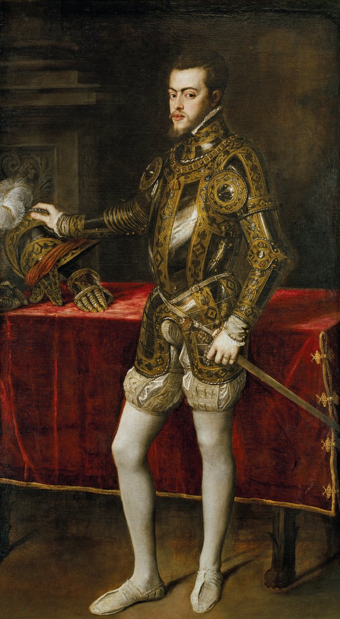 Portrett av Filip II av Spania av Tiziano Vecelli