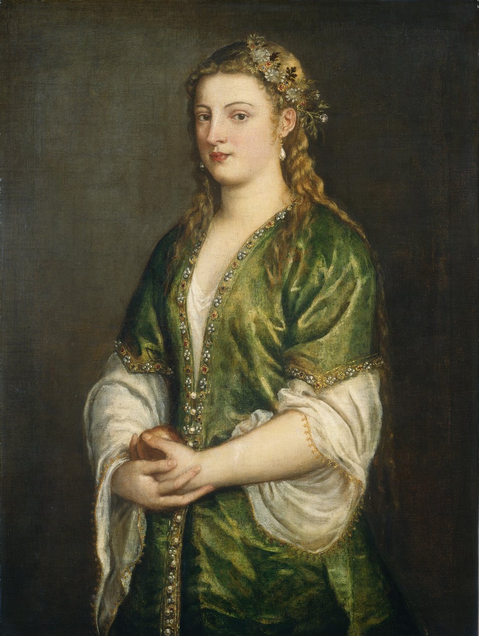 Portrett av en dame av Tiziano Vecelli