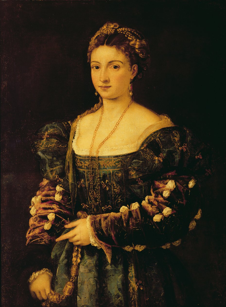 Portrett av en kvinne, kalt La Bella av Tiziano Vecelli