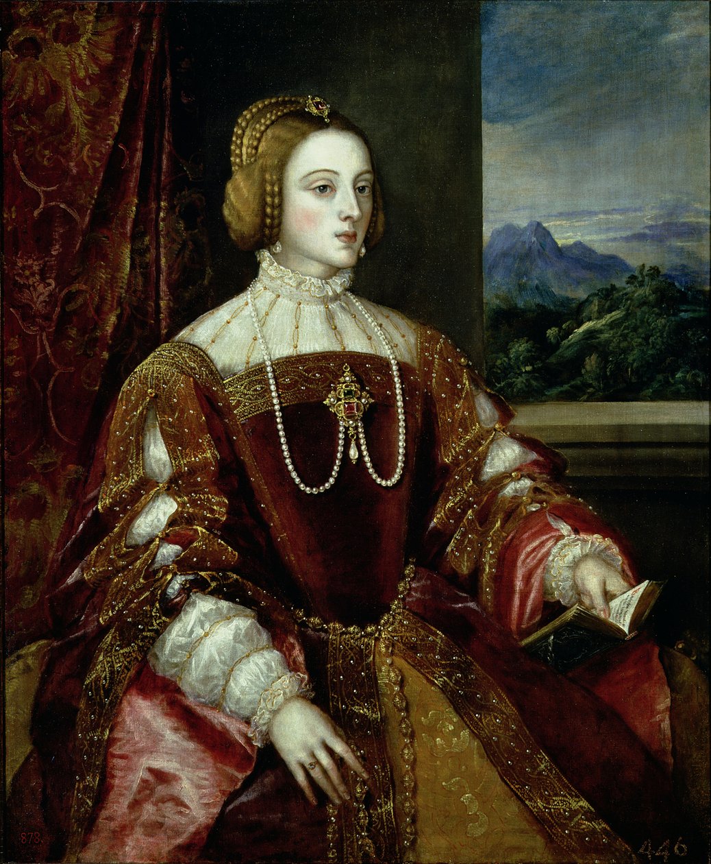 Portrett av keiserinne Isabella av Portugal, 1548 av Tiziano Vecelli