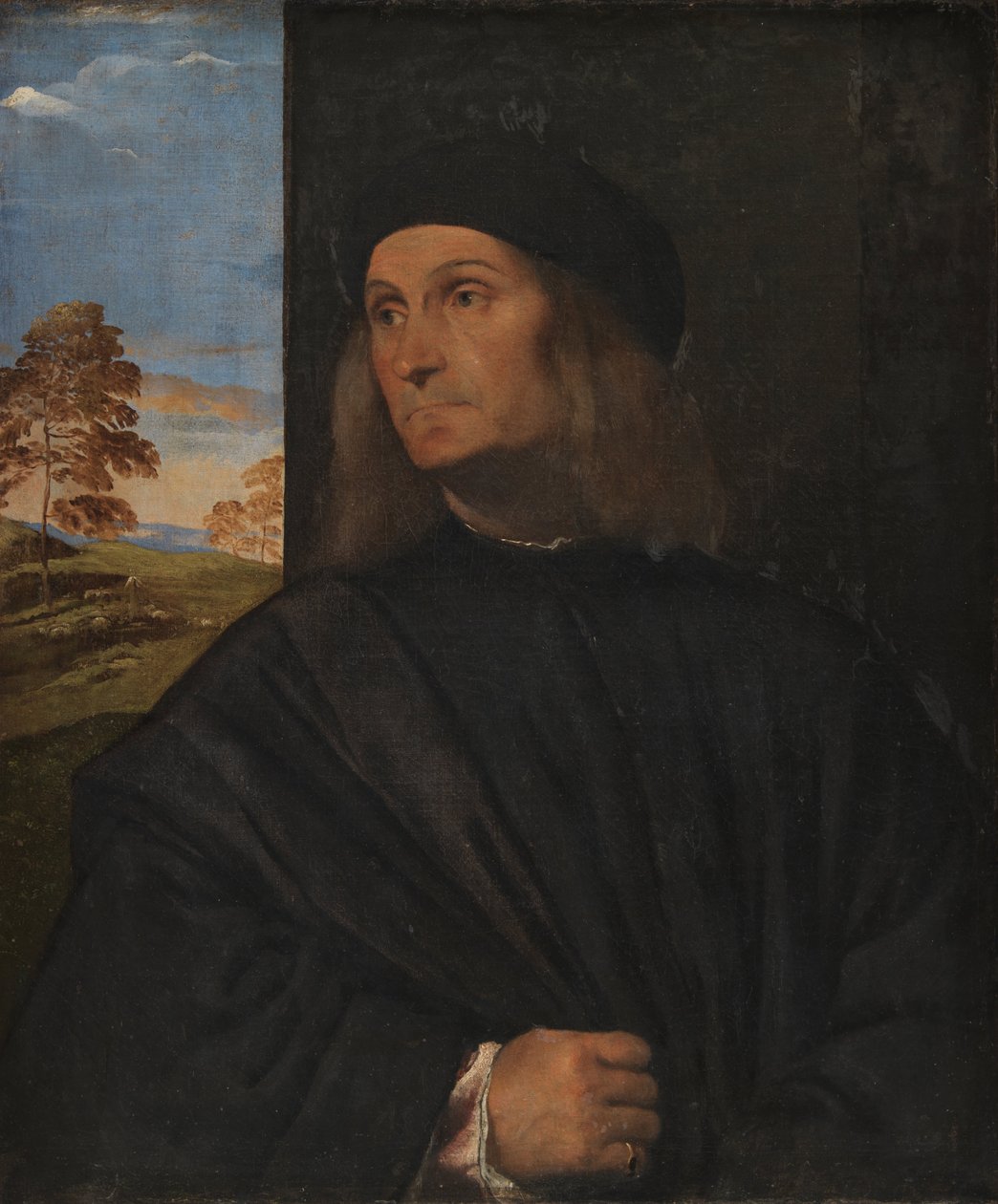 Portrett av den venetianske maleren Giovanni Bellini av Tiziano Vecelli