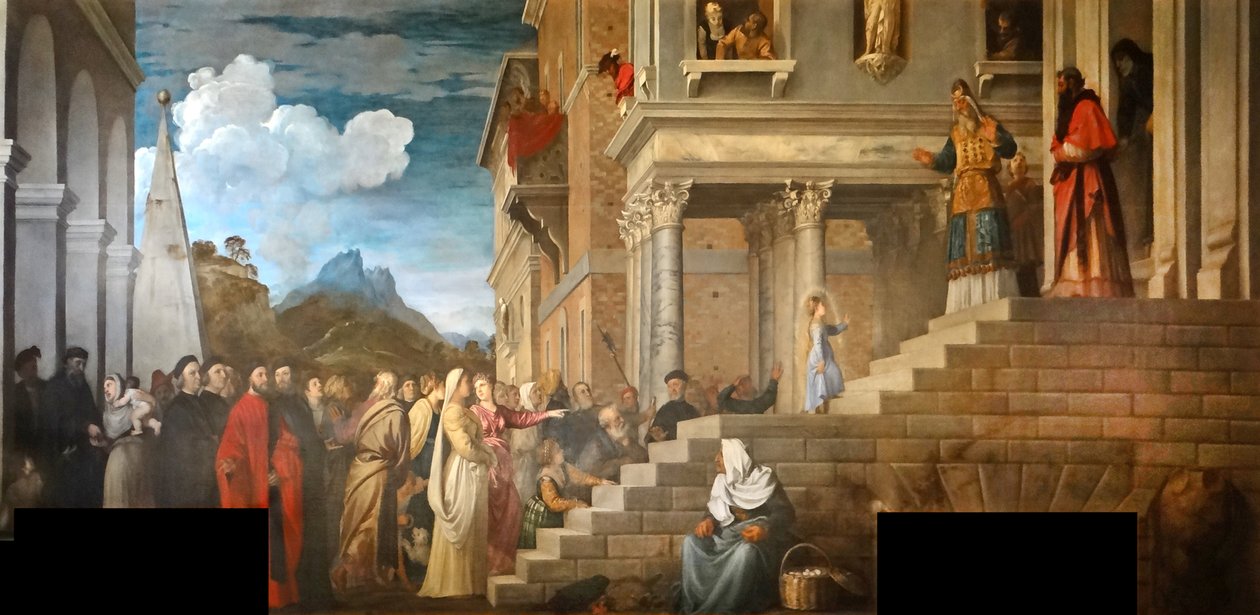 Presentasjon av jomfruen i templet av Tiziano Vecelli