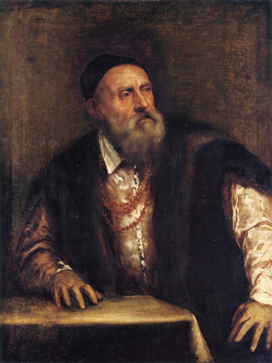 Selvportrett av Titian av Tiziano Vecelli