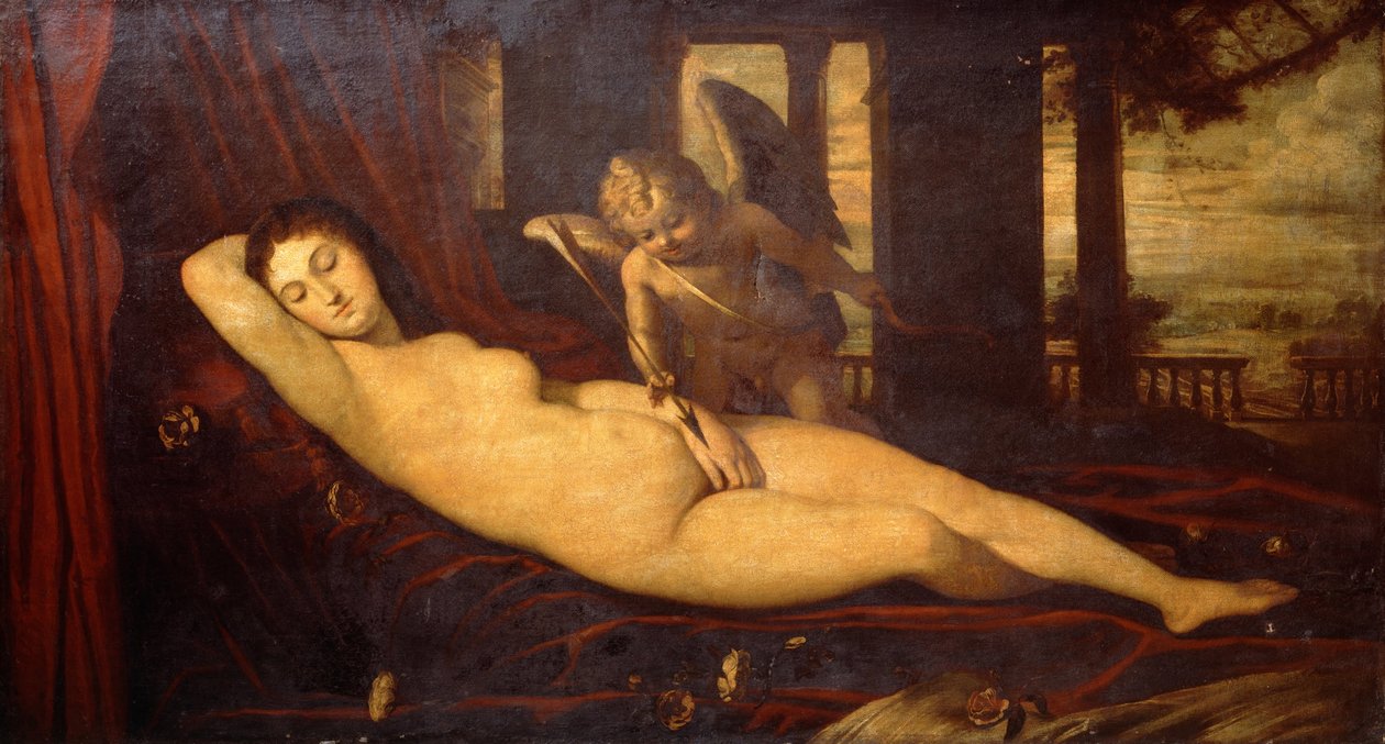 Sovende Venus av Tiziano Vecelli