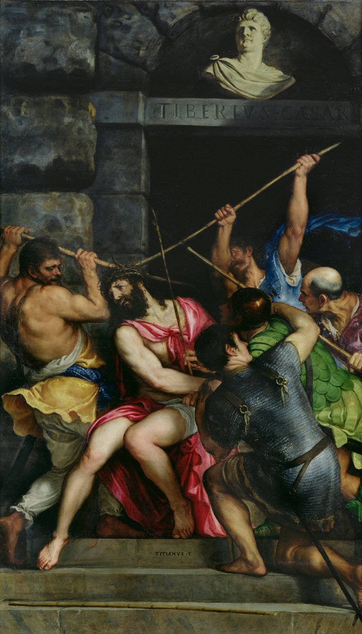Kroningen med torner, 1540-42 av Tiziano Vecelli