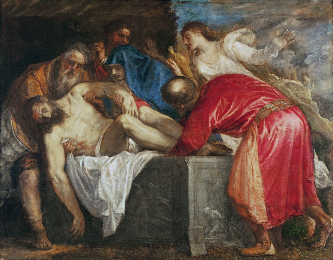 Kristi gravlegging, 1559 av Tiziano Vecelli