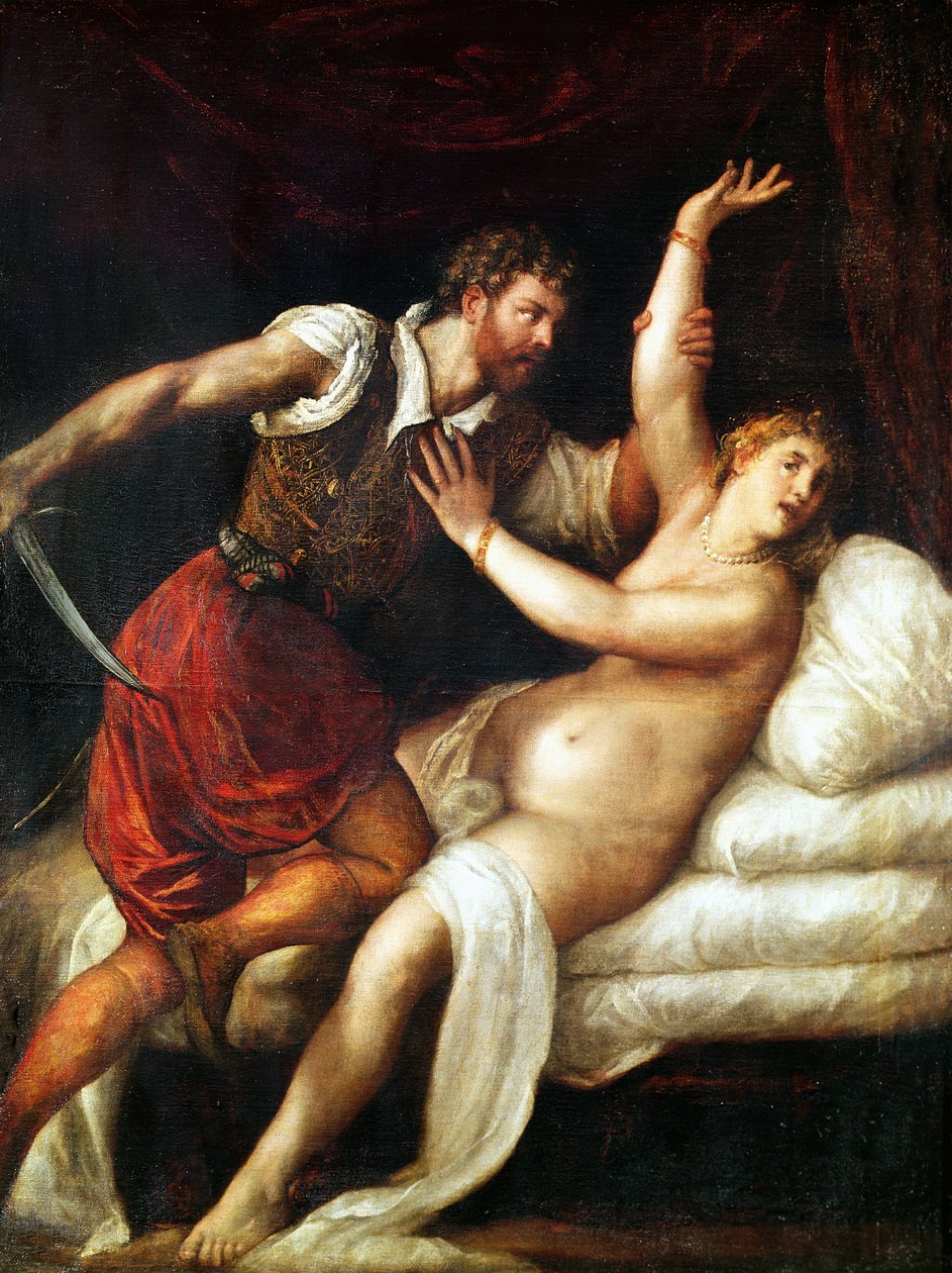 Voldtekten av Lucretia av Tiziano Vecelli