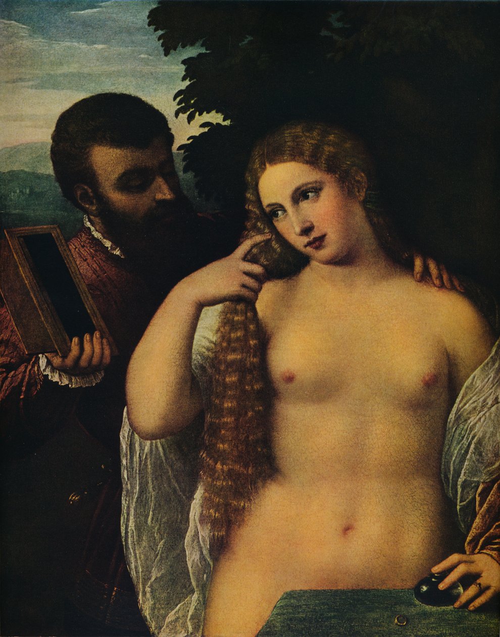 Allegori Alfonso dEste og Laura Dianti, 1500-tallet av Tiziano Vecelli