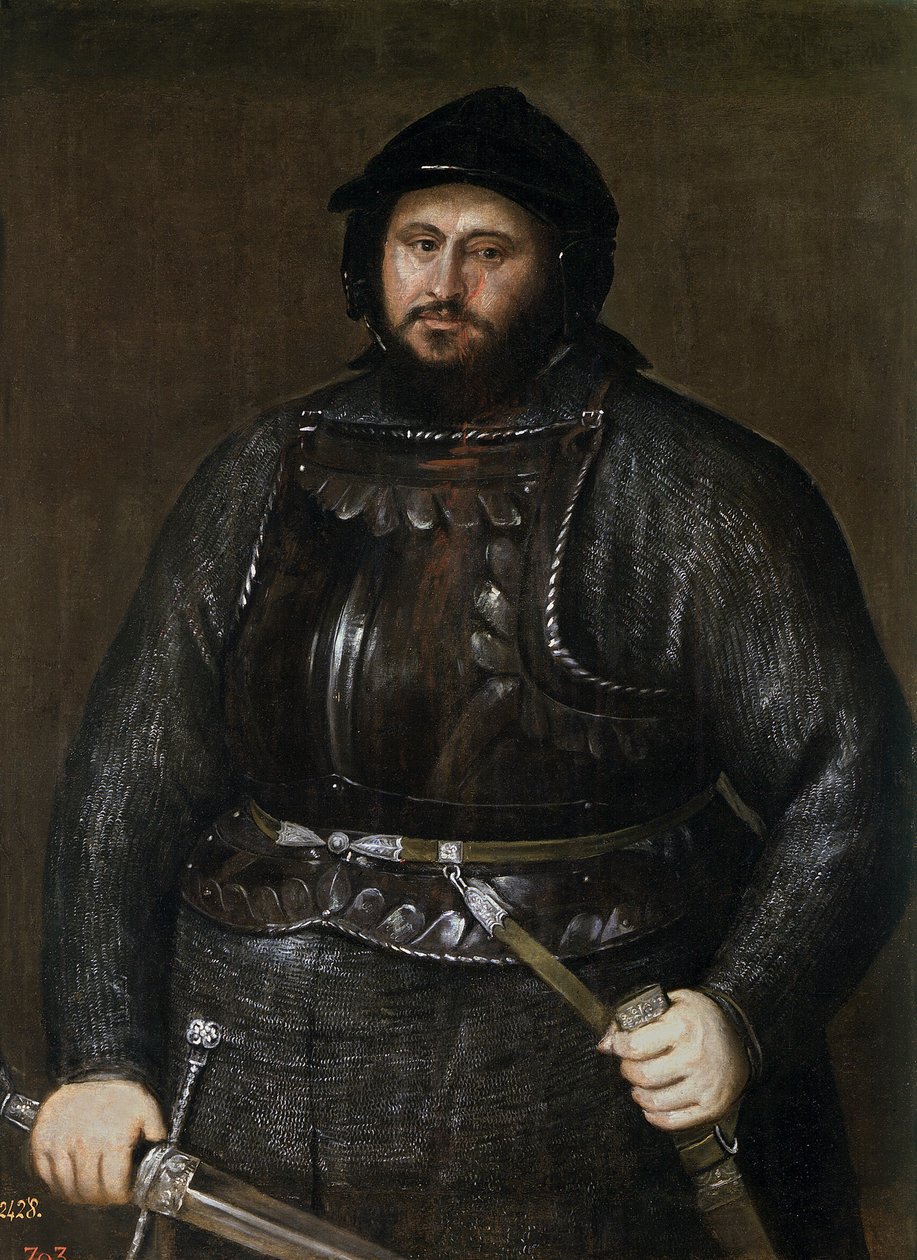 John Frederick I 1503-1554, kurfyrst av Sachsen, 1548 av Tiziano Vecelli