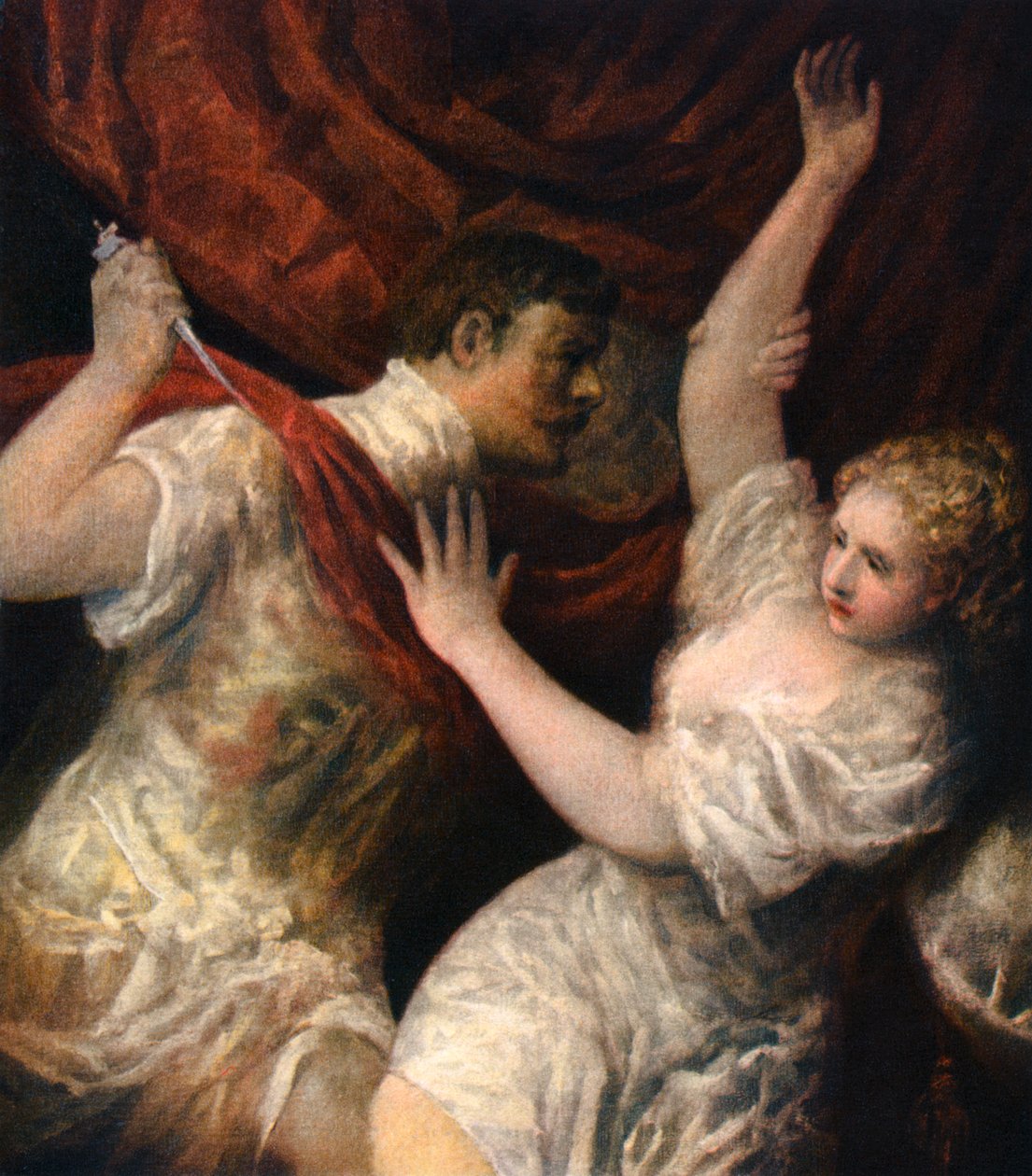 Lucretia og Tarquinius, ca 1560-tallet, 1937 av Tiziano Vecelli