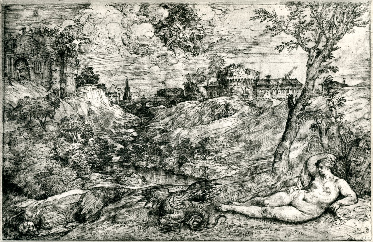Medor og Angelica eller Jason og Medea, c1535-1545, 1937 av Tiziano Vecelli