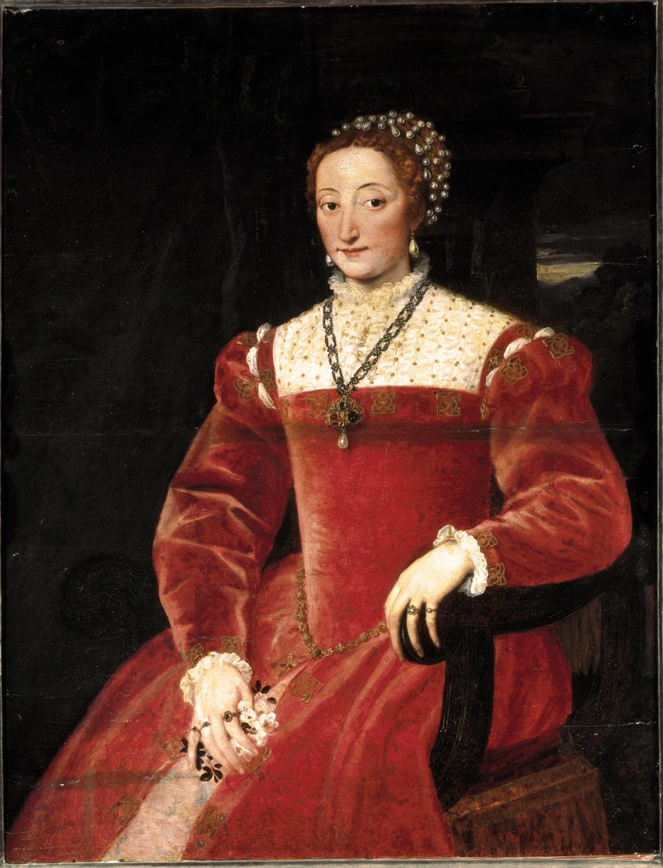 Portrett av Giulia av Varano Della Rovere av Tiziano Vecelli