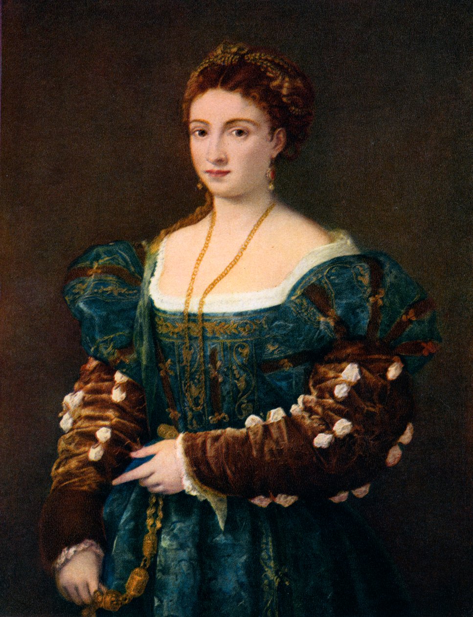 Portrett av en adelskvinne, eller La Bella, c1536, 1937 av Tiziano Vecelli