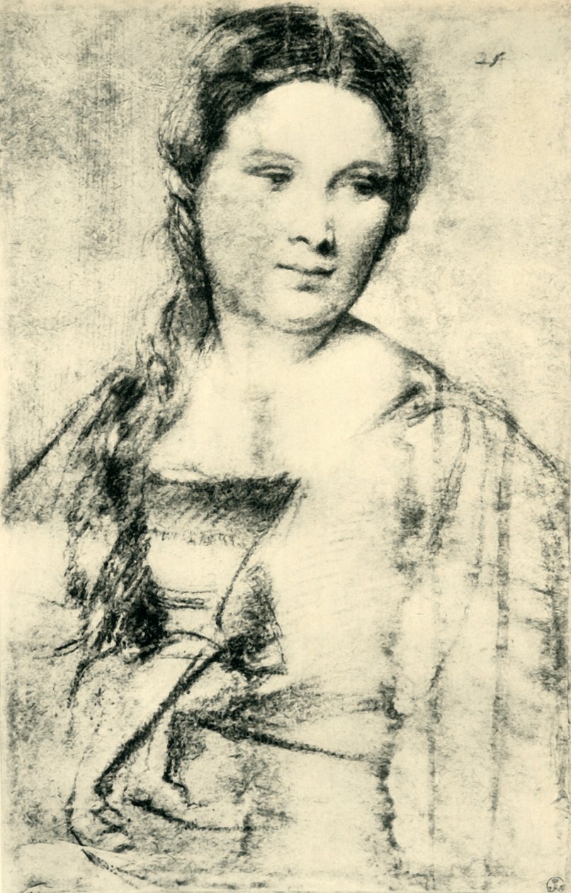 Portrett av en ung kvinne, c1515, 1943. av Tiziano Vecelli