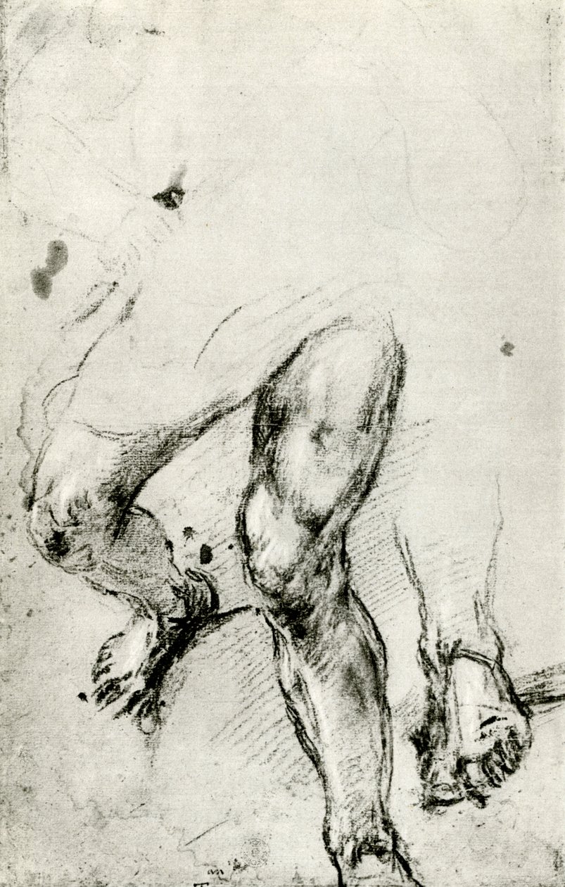 Studie for Martyrdom of St Lawrence i Venezia, c1550, 1937 av Tiziano Vecelli