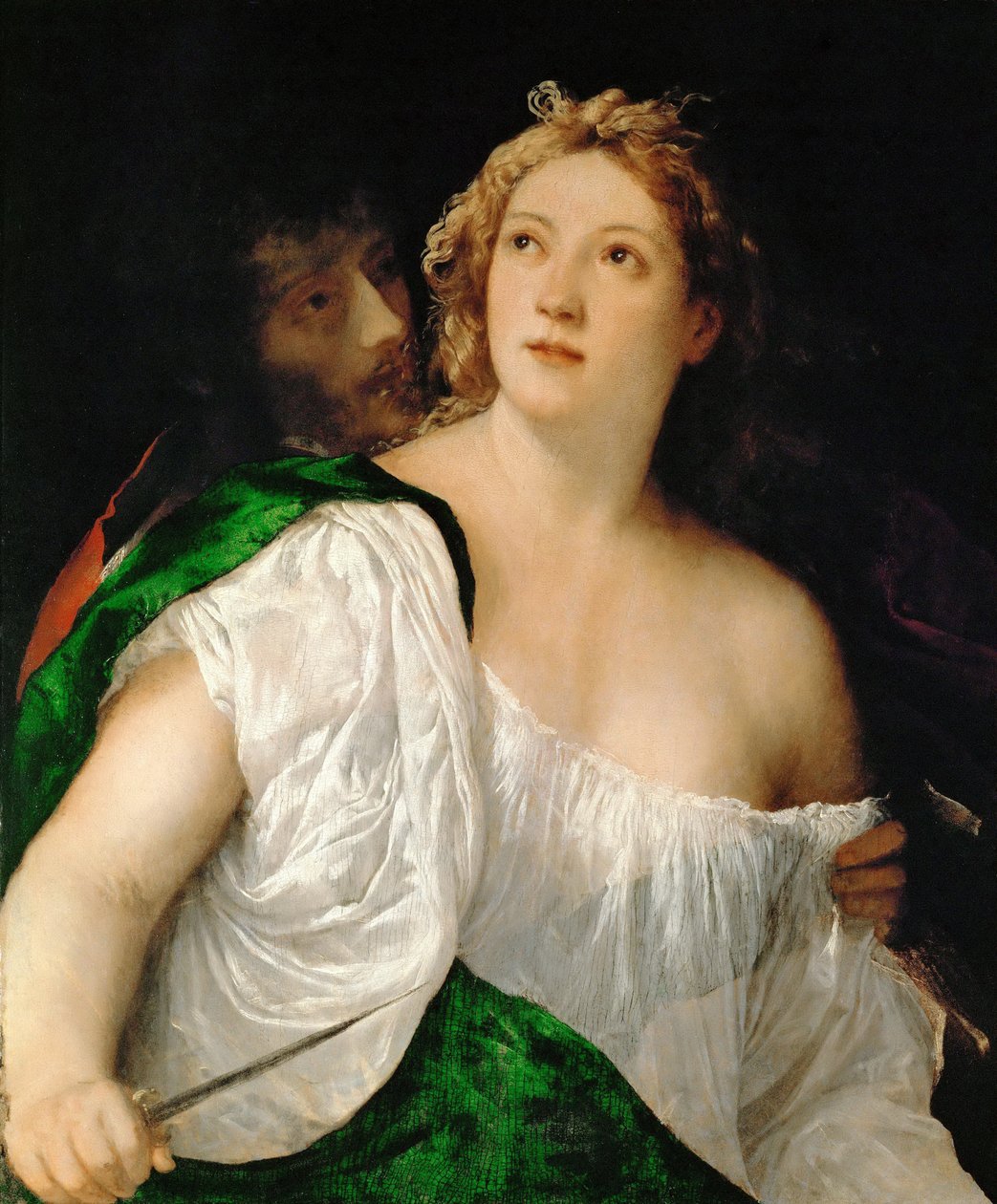 Tarquinius og Lucretia, 1516-1517 av Tiziano Vecelli