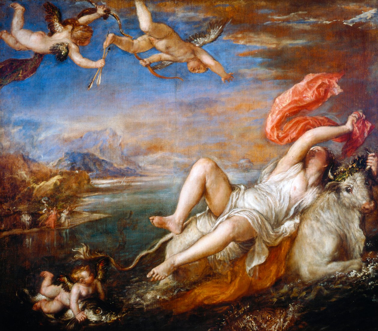 Voldtekten av Europa, 1560-1561 av Tiziano Vecelli