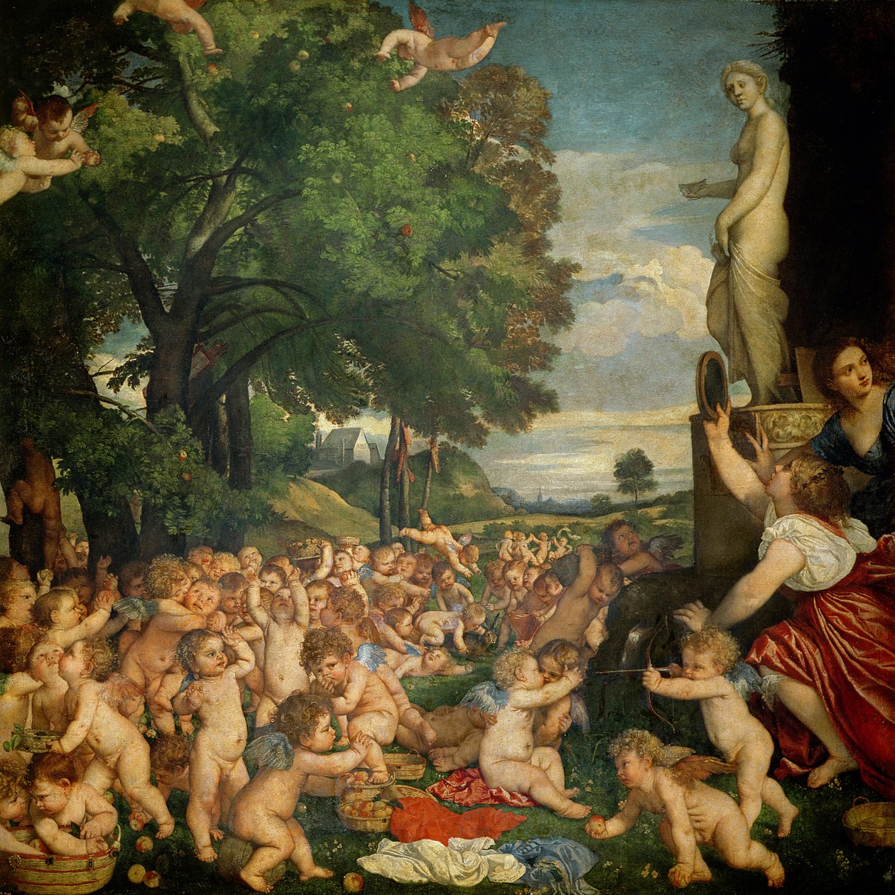 Tilbedelsen av Venus, 1519 av Tiziano Vecelli