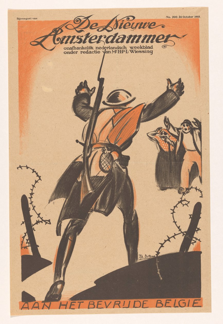 Til det frigjorte Belgia (original tittel på objekt) av Tjerk Bottema