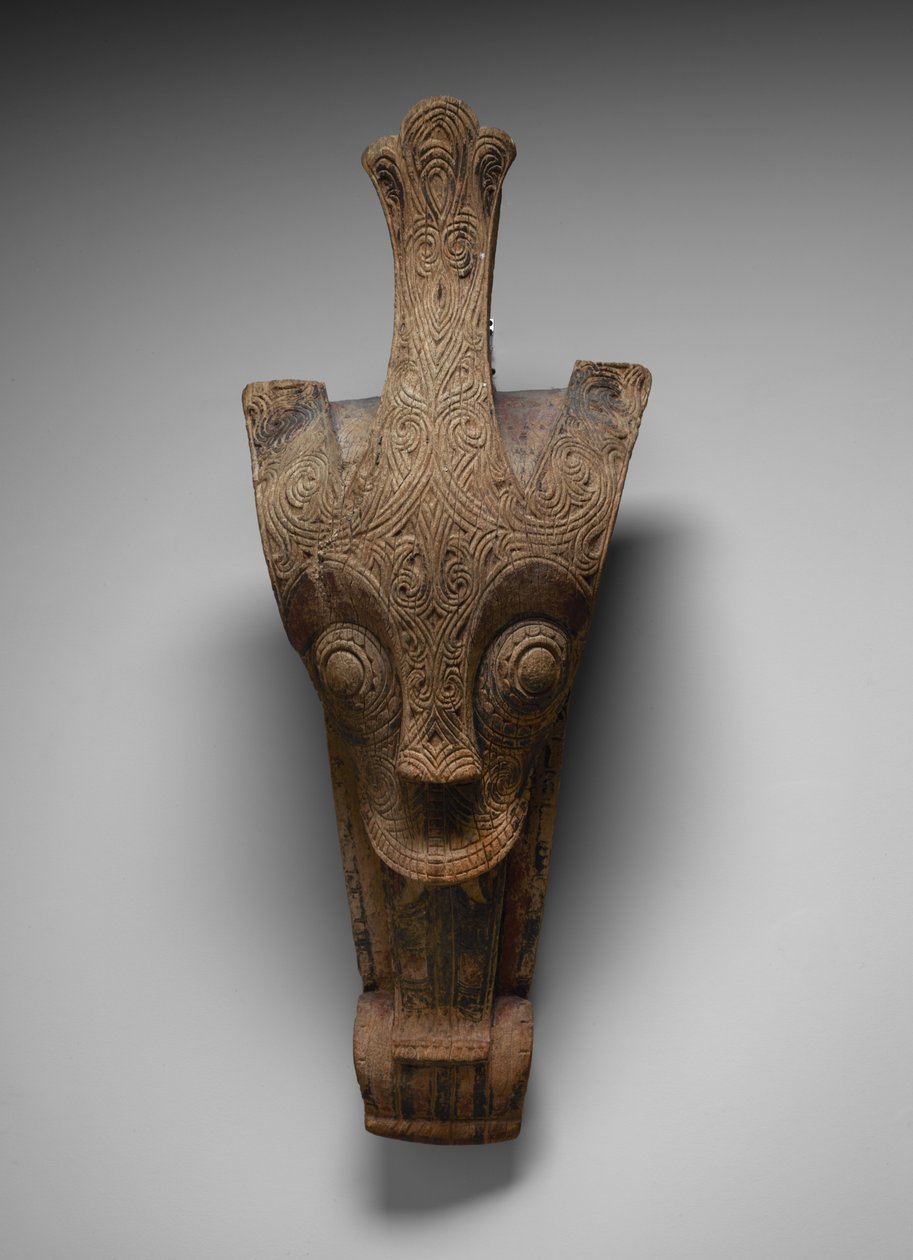 Husfasadepynt som representerer en sang, ca. 1875-1900 (tre) av Toba Batak Culture