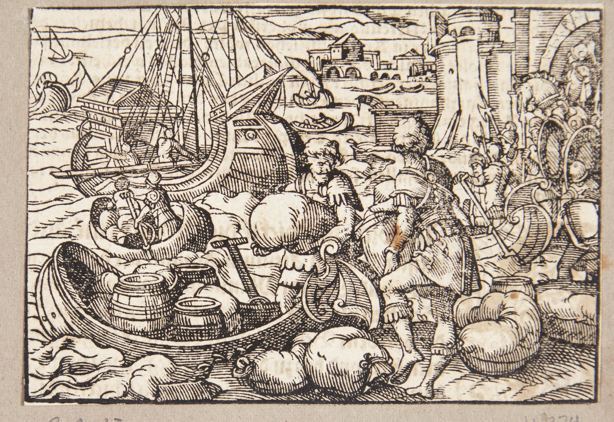 Gaius Lutatius beseirer den karthaginske flåten av Tobias Stimmer