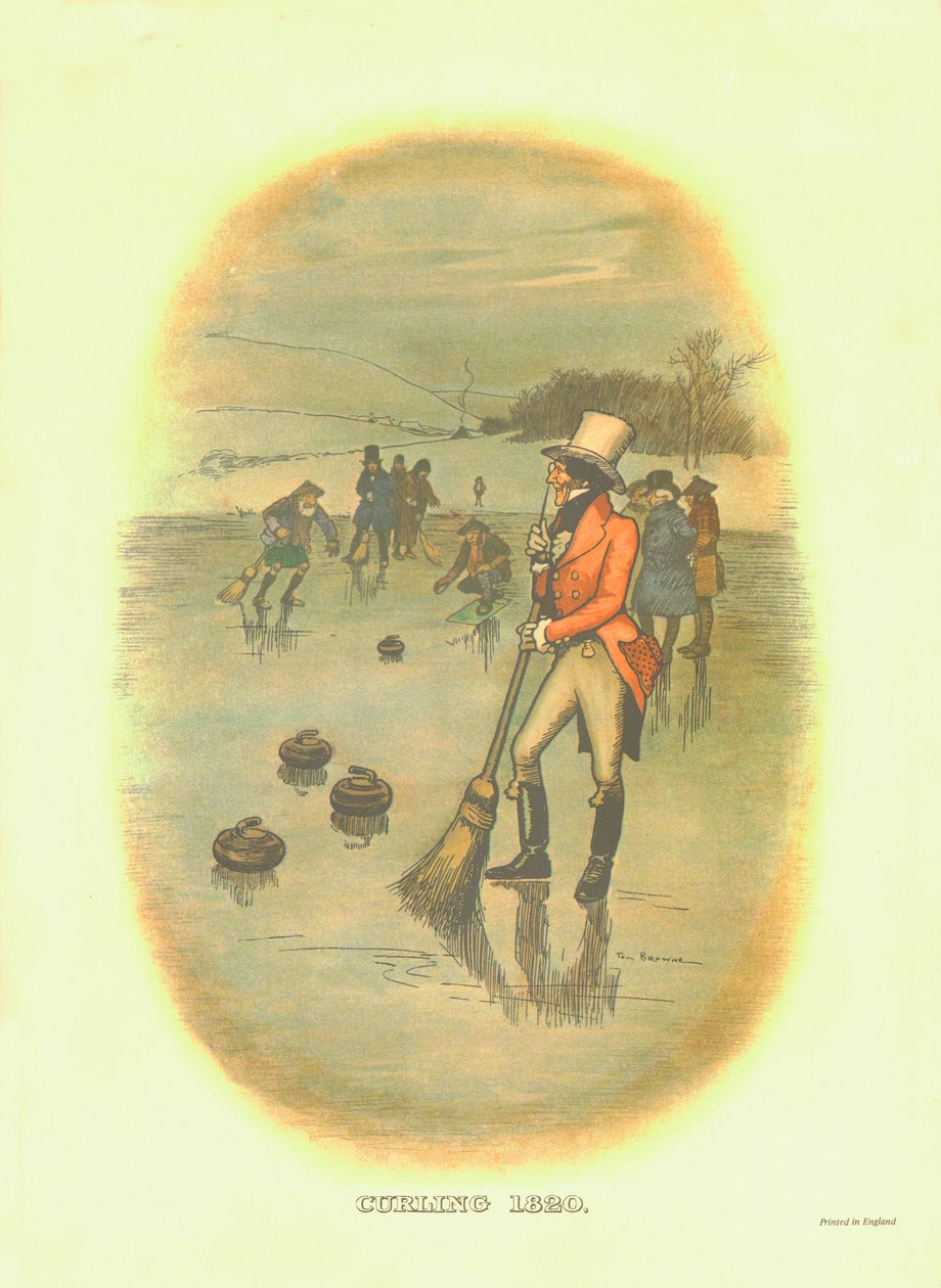 Curling, 1820, c1910. av Tom Browne