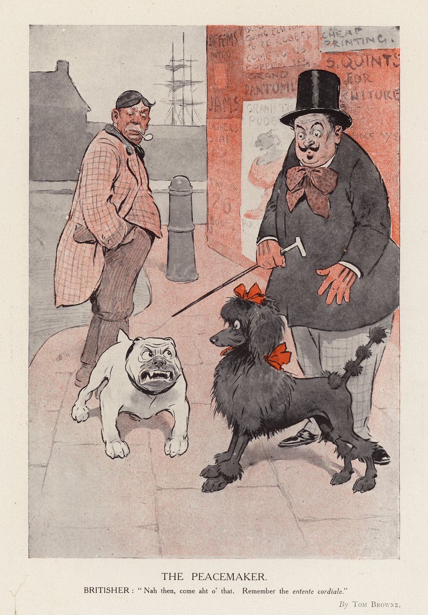 Fredsmegleren (fargelitografi) av Tom Browne