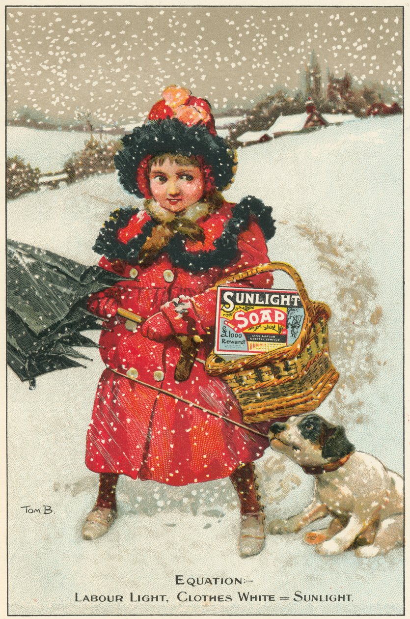 Fagkort for Sunlight Soap, c1900 av Tom Browne