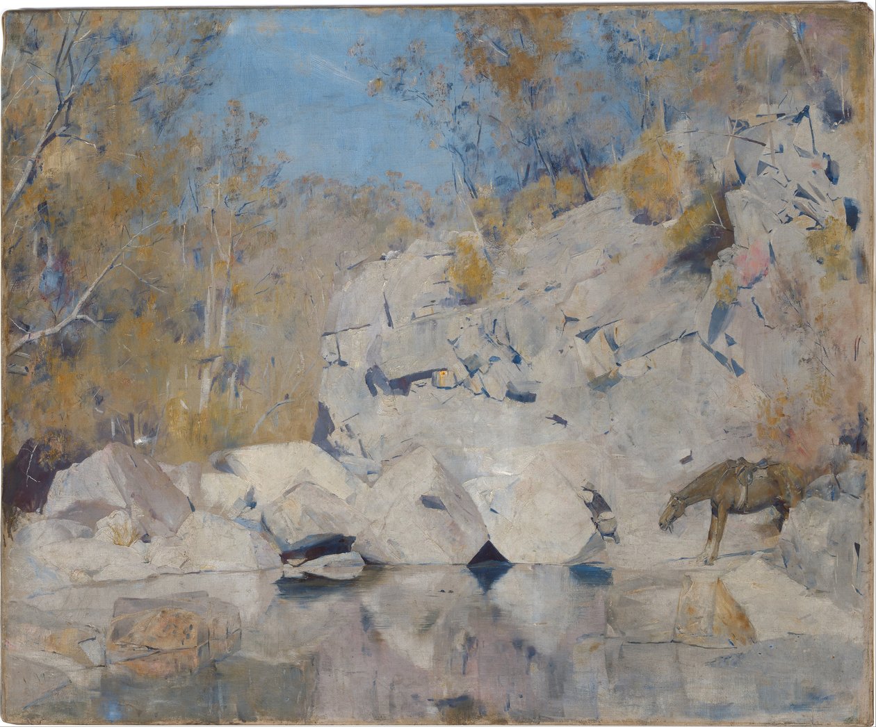 I et hjørne på Macintyre, 1895 av Tom Roberts