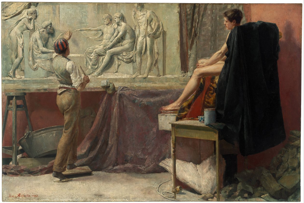 Skulptørstudioet, 1885 av Tom Roberts