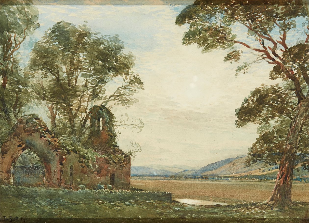 Old Chapel, Carse of Gowrie (akvarell) av Tom Scott