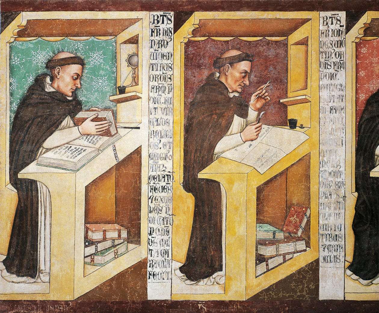 Bror Isnardo av Vicenza, av Tommaso da Modena (ca 1325 eller 1326-1379), freskomaleri, bispeseminaret, Dominikanernes kapittelhus, Treviso av Tomaso da (late 15th century) Modena