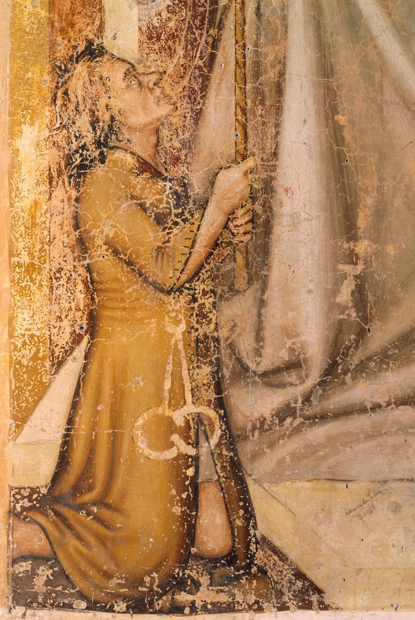 Skildring av givere, detalj fra St Romuald, av Tommaso da Modena (1326-1379), freskomaleri, San Nicolo-kirken, Treviso av Tomaso da (late 15th century) Modena