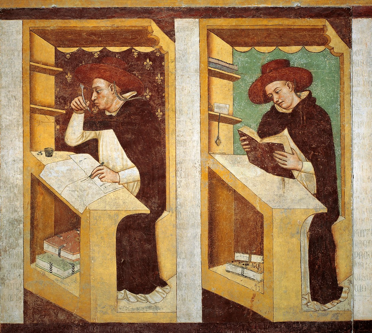 Dominikanske munker, detalj fra Cycle of Forty Illustrious Members of the Dominican Order av Tomaso da (late 15th century) Modena