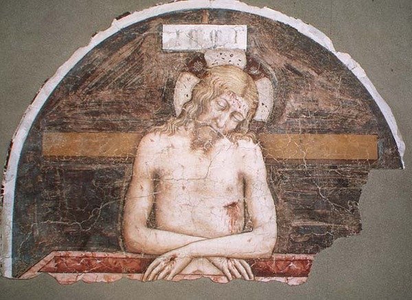 Pieta (fersk) av Tomaso da (late 15th century) Modena
