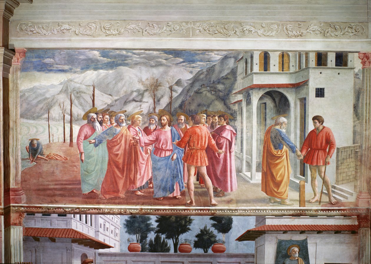 The Tribute Money, fra Brancacci-kapellet, ca. 1426 av Tommaso Masaccio