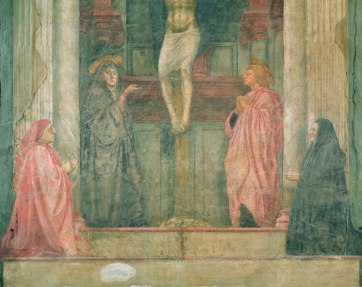 The Trinity, 1427-28 (detaljer) (se også 173689-91, 200125-200130) av Tommaso Masaccio