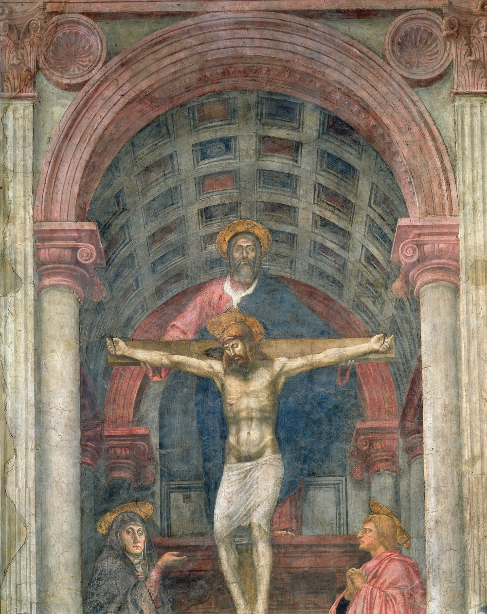 The Trinity, 1427-28 (detaljer) av Tommaso Masaccio