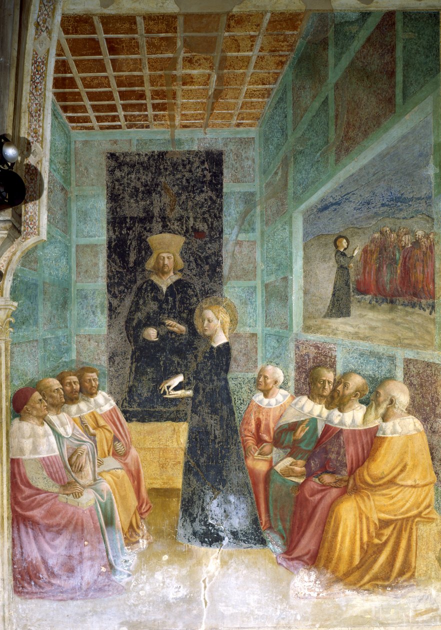 Striden om Saint Catherine av Tommaso Masolino da Panicale