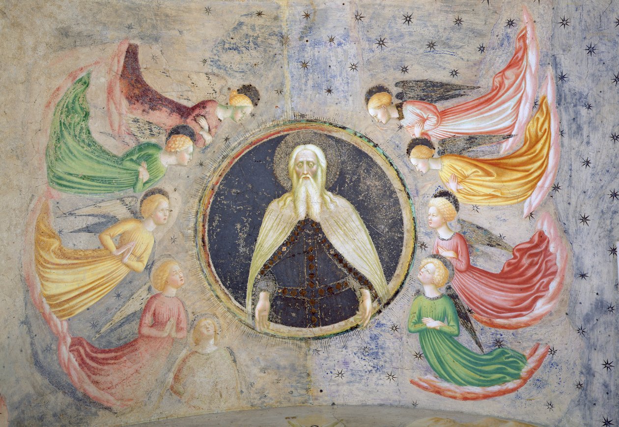Den evige far omgitt av engler av Tommaso Masolino da Panicale