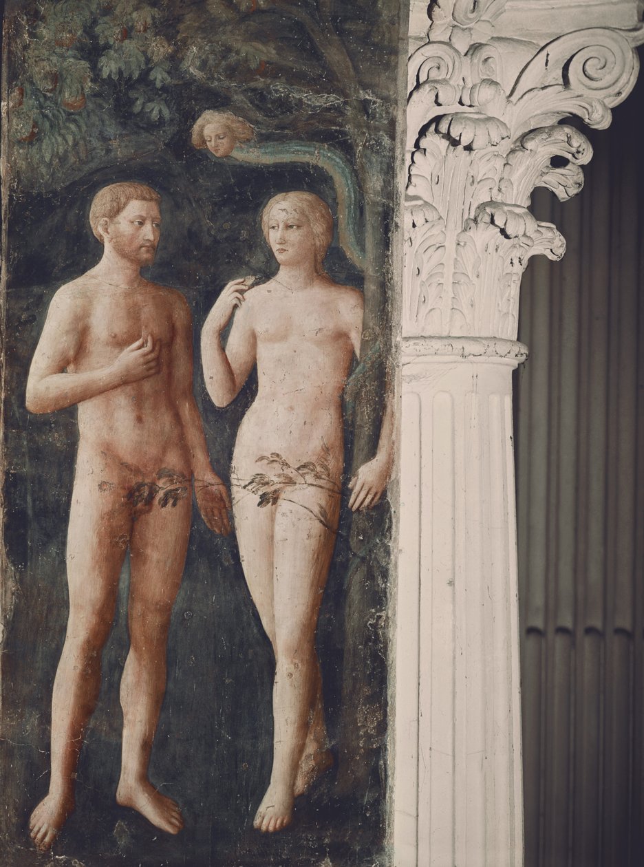 Fristelsen til Adam og Eva, ca. 1423-25 av Tommaso Masolino da Panicale