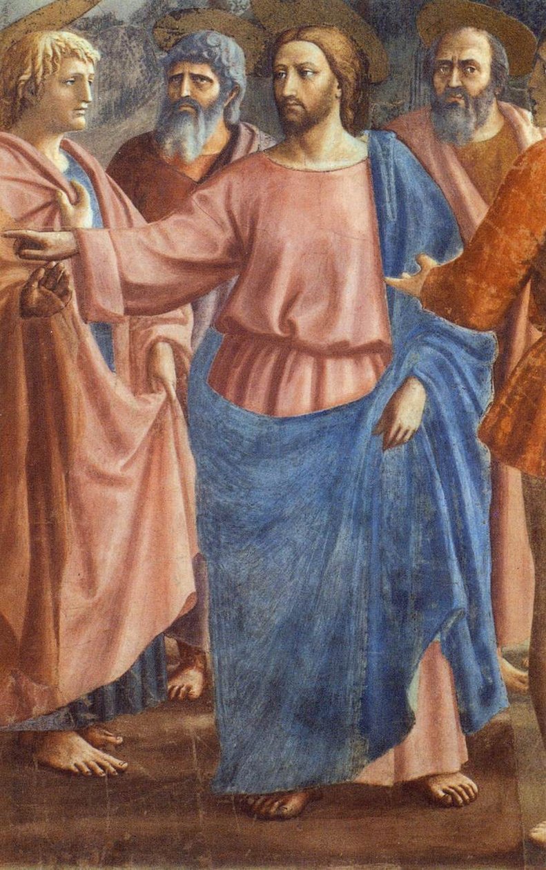 Tribute Money (detalj) av Giovanni di Ser Giovanni