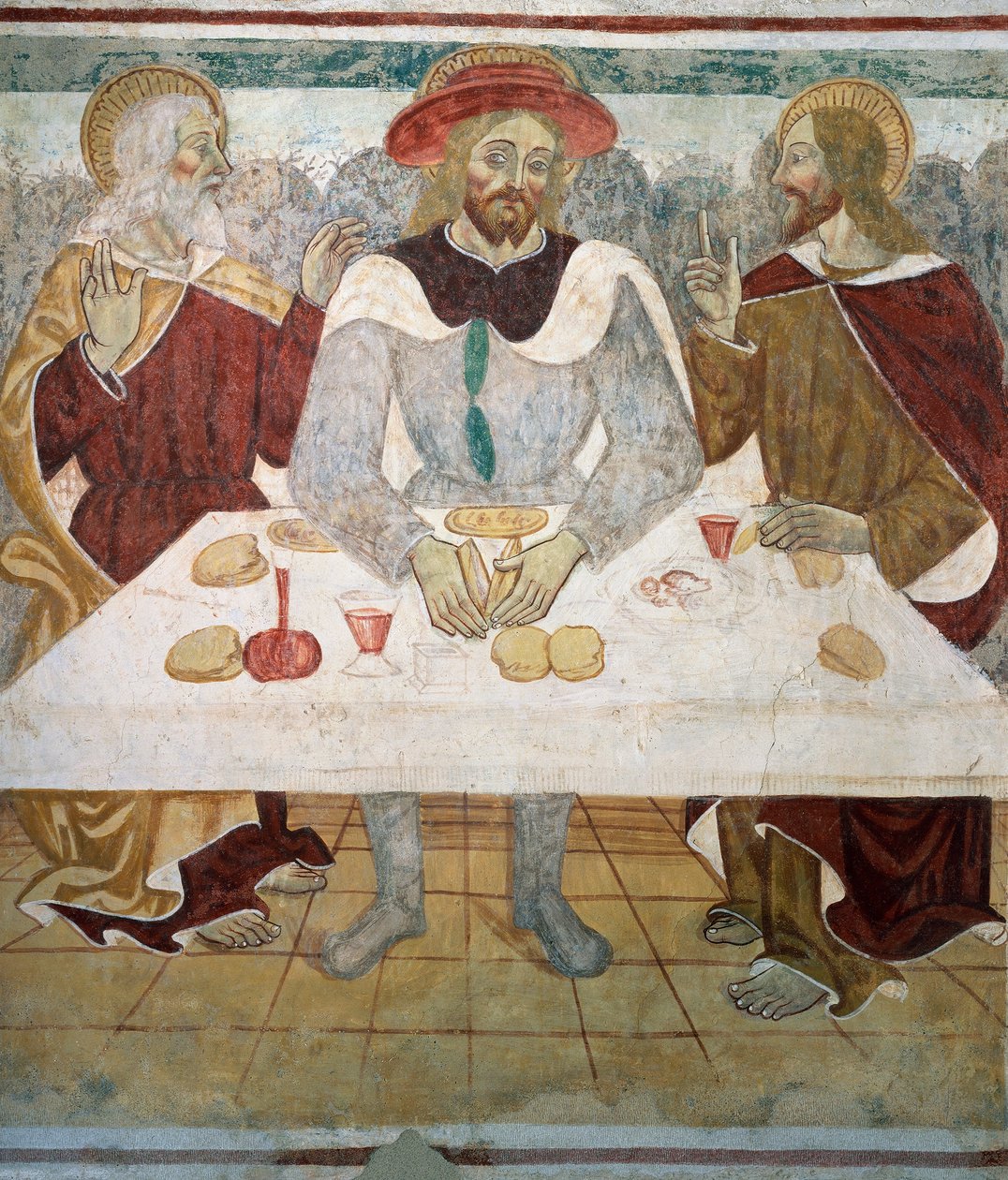 Nattverden med Emmaus-disiplene av Tommaso (active 1479 1509) (workshop) Cagnola